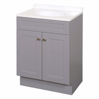 Zenna Home Single Gray Bathroom Vanity 24 in. W X 18 in. D X 35 in. H