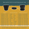 Bloem Terra 20.2 in. H X 24 in. D Plastic Planter Black