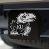 University of Kansas Black Metal Hitch Cover