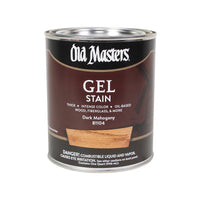 Old Masters Semi-Transparent Dark Mahogany Oil-Based Alkyd Gel Stain 1 qt