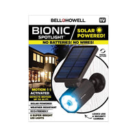 Bell + Howell Bionic Motion-Sensing Solar Powered LED Black Spotlight