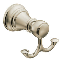 POLISHED NICKEL DOUBLE ROBE HOOK