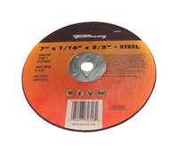 Forney 7 in. D X 5/8 in. Aluminum Oxide Steel Cutting Wheel 1 pc