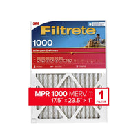 3m Filter Electrostatic, Micro Allergen Reduction 17.5 " X 23.5 " X 1 " Pleated 1000 Mpr (Case of 6) (Pack of 4)