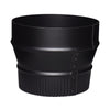 Imperial Black Matte 24 ga. Wall Thick Steel Small End Crimped Stove Pipe Reducer 7 x 6 in.