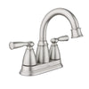 Moen Banbury Brushed Nickel Centerset Bathroom Sink Faucet 4 in.