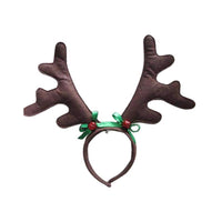 Dyno Brown Felt Christmas Antlers 11.9 L x 12.3 H x 11.9 W in. with Bows Headband