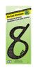 Hy-Ko 3-1/2 in. Black Aluminum Number 8 Nail-On 1 pc. (Pack of 10)