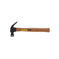 Stanley 16 oz Smooth Face Nailing Curved Claw Hammer 5-1/4 in. Wood Handle