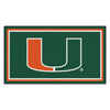 University of Miami 3ft. x 5ft. Plush Area Rug