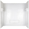 ASB Distinction 60 in. H X 60 in. W X 32 in. L White Bathtub Wall