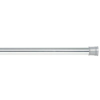 Zenna Home Shower Tension Rod 60 in. L Silver