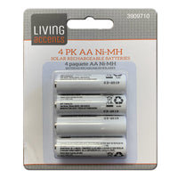 Living Accents NiMH AA 1.2 volt Solar Rechargeable Battery 4 pk