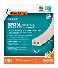 Frost King White EPDM Rubber Foam Weather Stripping Tape for Doors and Windows 10 ft. L x 5/16 in. T