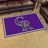 MLB - Colorado Rockies 4ft. x 6ft. Plush Area Rug