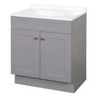 Zenith Products Zenna Home Single Gray Bathroom Vanity 36 in. W X 18 in. D X 35 in. H