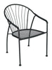 Living Accents Winston Black Steel Frame Chair