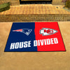 NFL House Divided - Patriots / chiefs House Divided Rug