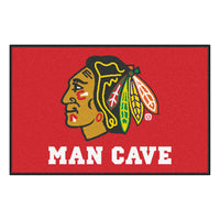 NHL - Chicago Blackhawks Man Cave Rug - 19in. x 30in.