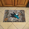 NHL - San Jose Sharks Camo Rubber Scraper Door Mat