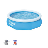 Bestway Fast Set 330 gal Round Above Ground Pool 30 in. H X 10 ft. D