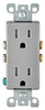 Leviton Decora 15 amps 125 V Duplex Gray Outlet 5-15R 1 pk