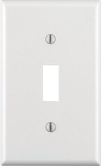 Leviton White 1 gang Thermoset Plastic Toggle Wall Plate 1 pk