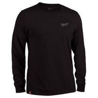 Milwaukee L Long Sleeve Men's Crew Neck Black Hybrid Work Tee Shirt