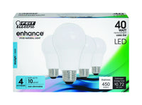 Feit Enhance A19 E26 (Medium) LED Bulb Daylight 40 Watt Equivalence 4 pk