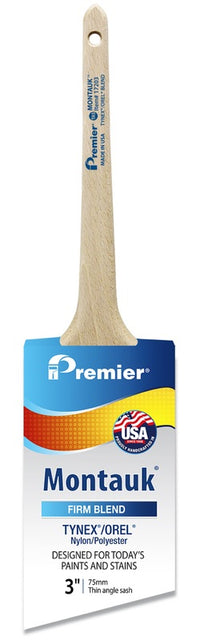 Premier Montauk 3 in. W Firm Thin Angle Sash Paint Brush (Pack of 6)