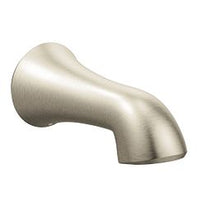 Brushed nickel nondiverter spouts