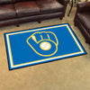 MLB - Milwaukee Brewers Light Blue 4ft. x 6ft. Plush Area Rug