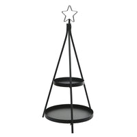 Decoris Black 2 Layer Rack Christmas Decor (Pack of 4)