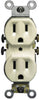 Leviton 15 amps 125 volt Ivory Outlet 5-15R 1 pk (Pack of 10)