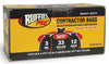 Ruffies 33 gal Contractor Bags Wing Ties 12 pk 3 mil