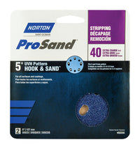 Norton ProSand 5 in. Zirconia Alumina Hook and Loop Sanding Disc 40 Grit Extra Coarse 2 pk