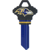 Hillman Baltimore Ravens Painted Key House/Office Universal Key Blank Single (Pack of 6).