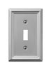 Amerelle Chelsea Brushed Nickel 1 gang Stamped Steel Toggle Wall Plate 1 pk