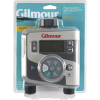 Gilmour 2-Zone Gray Programmable Dual Outlet Water Timer