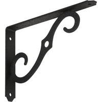 152BC 8â€ x 5-1/2â€ Ornamental Shelf Bracket - Antique Black