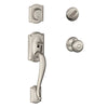 Schlage Camelot / Georgian Satin Nickel Single Cylinder Handleset and Knob Right or Left Handed