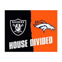 NFL House Divided - Raiders / Broncos House Divided Rug