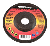 Forney 5 in. D X 7/8 in. Metal Grinding Wheel