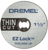 Dremel EZ Lock 1-1/2 in. D X 1/8 in. Aluminum Oxide Metal Cut-Off Wheel 5 pc