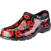 Sloggers Red Poppies Women's Garden/Rain Shoes 10 US Black/Red