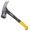 DeWalt 22 oz Checkered Face Claw Hammer 14 in. Steel Handle (Pack of 2)