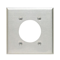 Leviton Silver 2 gang Aluminum Single Outlet Wall Plate 1 pk