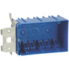 Carlon 49 cu in Rectangle PVC 3 gang Outlet Box Blue