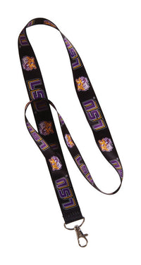 Hillman LSU Polyester Multicolored Decorative Key Chain Lanyard (Pack of 6)