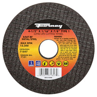 Forney 4-1/2 in. D X 7/8 in. Aluminum Oxide Metal Cut-Off Wheel 1 pc